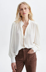 BLUSA IN SETA AVORIO