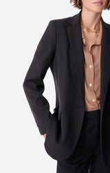 BLAZER NERO MISTO LANA