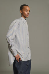 CAMICIA IN COTONE OVERSIZE ANTRACITE