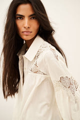 CAMICIA IN PIZZO ECRU