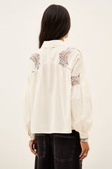 CAMICIA IN PIZZO ECRU