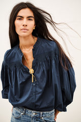 CAMICIA RICAMATA ECRU