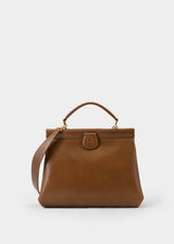 BORSA IN PELLE DI VITELLO COGNAC