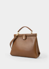 BORSA IN PELLE DI VITELLO COGNAC