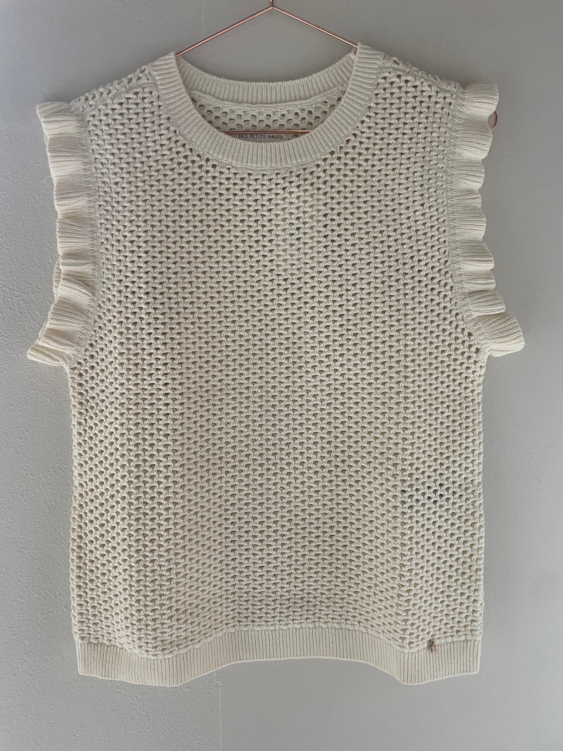 cropped mesh vest