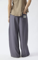 PANTALONE IN TWILL LEGGERO VITA ALTA