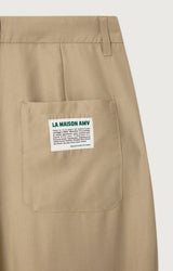 PANTALONE IN TWILL LEGGERO A VITA ALTA