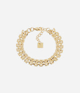 Wide link bracelet