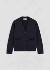 CARDIGAN IN LANA NAVY RELAXED