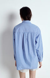 Camicia oversize popeline di cotone