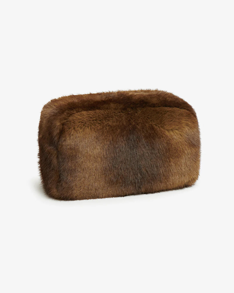 Faux fur clutch bag L