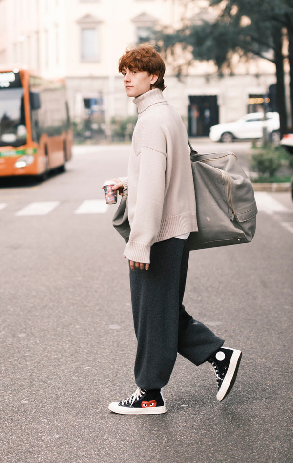 Pantalone jogging in cashmere