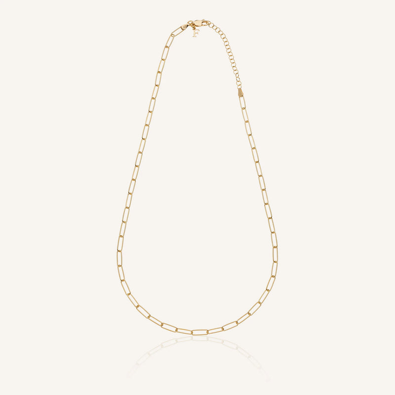 Gold 'clip' necklace