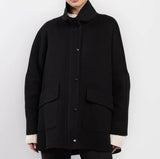 Coat double-breasted wool