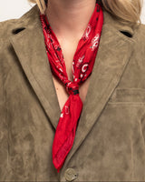 FOULARD IN MUSSOLA DI COTONE SCARLET