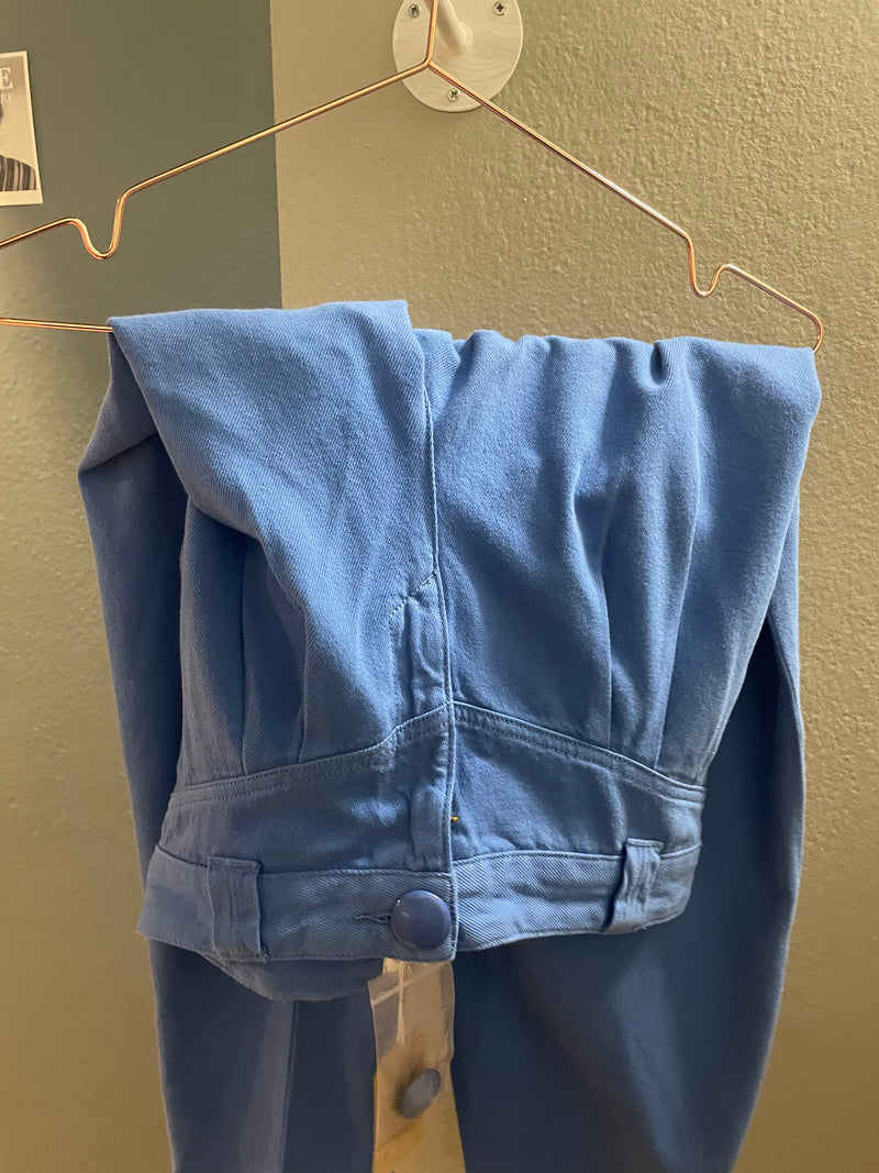 Pantalone in cotone vita alta