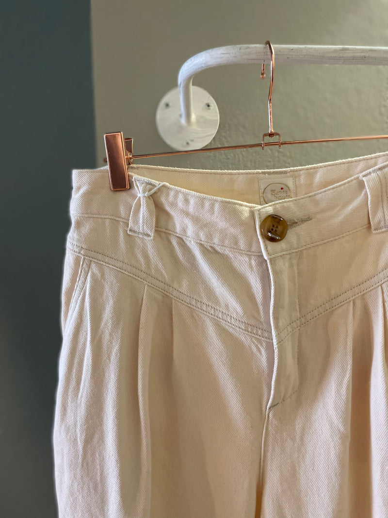 Pantalone in cotone vita alta